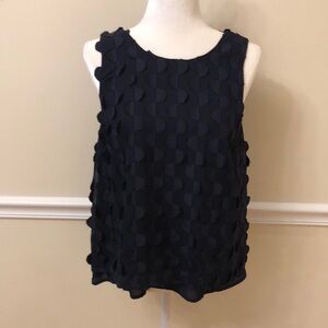 Maeve Anthropologie Sleeveless Blouse Navy Blue Size 8